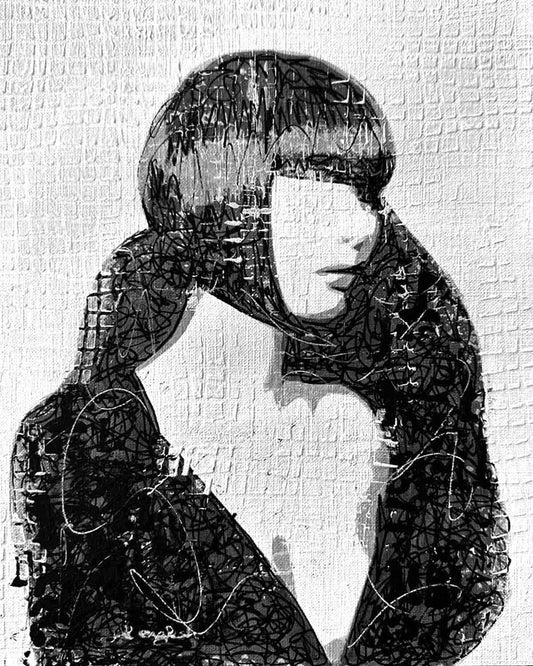 Burdened by the Weight of the World one-of-a-kind abstract painting in Acrylic, ink, and pencil on off-white linen paper, 8X10. Designed for refined interiors, layered collections, or luxury home offices.