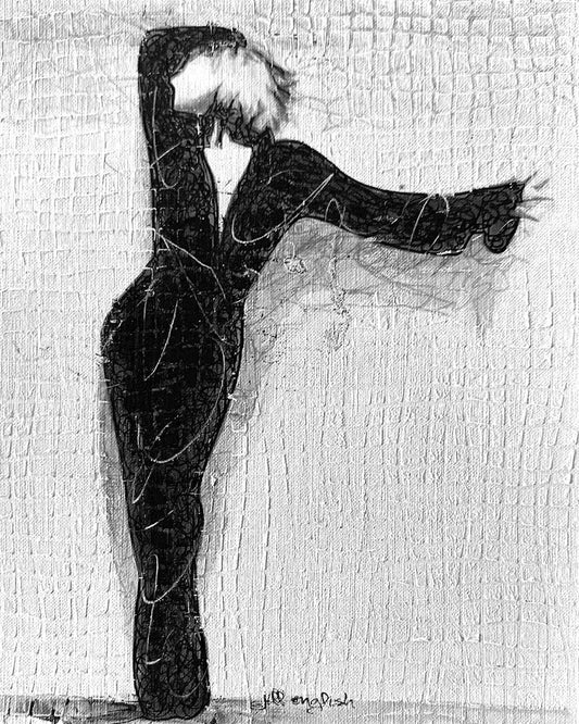 Cleansed by the Rain of Forgiveness 8X10 one-of-a-kind abstract painting, handmade using Acrylic, ink, and pencil on off-white linen paper. Beautiful in refined interiors, layered collections, or luxury home offices.