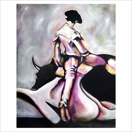 Bailamos one-of-a-kind abstract painting in Acrylic on canvas, 48 X 60. Designed for refined interiors, layered collections, or luxury home offices.