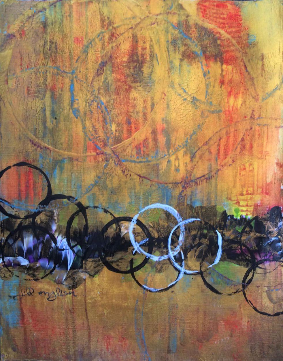 I Would Not Change A Thing one-of-a-kind abstract painting in Acrylic on off-white linen paper, 11x14. Designed for refined interiors, layered collections, or luxury home offices.