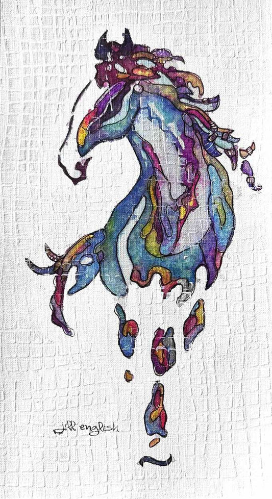 Amitola Cheveyo No. 2: Original one-of-a-kind abstract painting, 6X11, created with nan. Adds depth to refined interiors, layered collections, or luxury home offices.