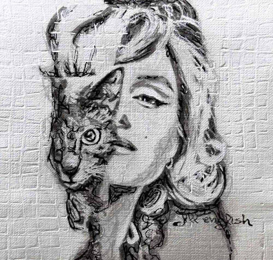 Beyond the Tears of Loss, 5X5, crafted in Acrylic, ink, and pencil on off-white linen paper. This one-of-a-kind abstract painting complements refined interiors, layered collections, or luxury home offices.