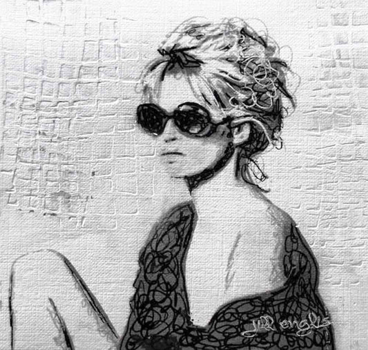 Caught in the Storm of Conflict 5X5 one-of-a-kind abstract painting, handmade using Acrylic, ink, and pencil on off-white linen paper. Beautiful in refined interiors, layered collections, or luxury home offices.