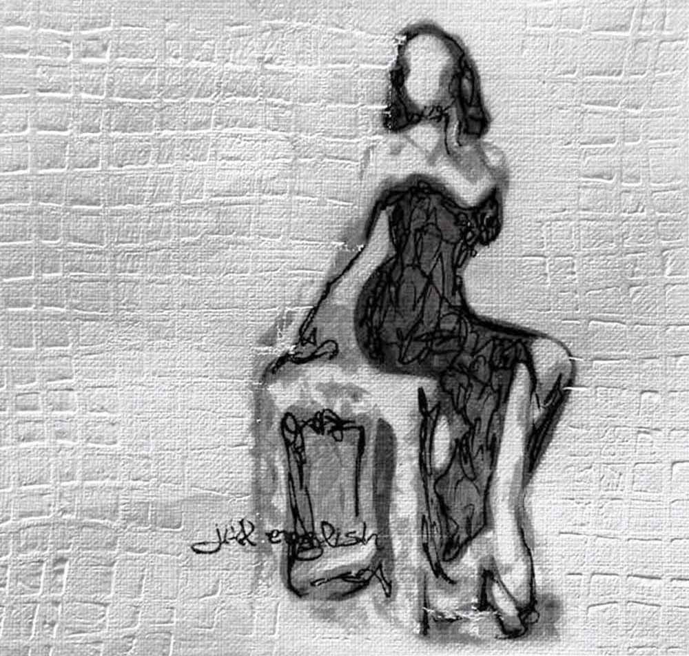 Experiencing the Warmth of Acceptance, 5X5, crafted in Acrylic, ink, and pencil on off-white linen paper. This one-of-a-kind abstract painting complements refined interiors, layered collections, or luxury home offices.