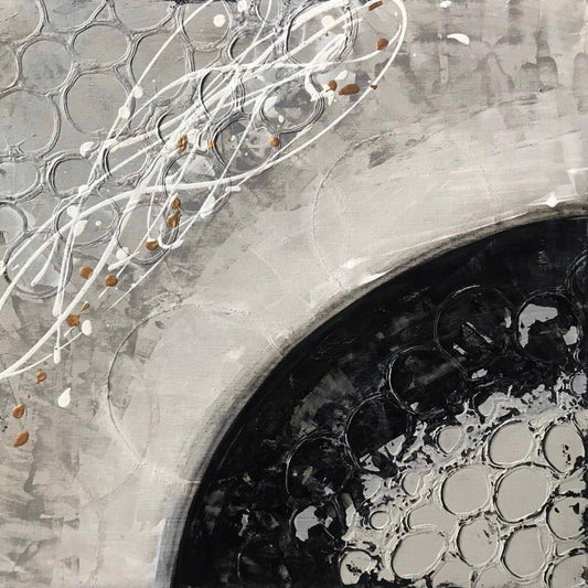 Crossroads No. 8 symbolic, grid-based abstract in Acrylic on canvas, 20 X 20. Designed for modern living rooms, creative offices, or curated collections.