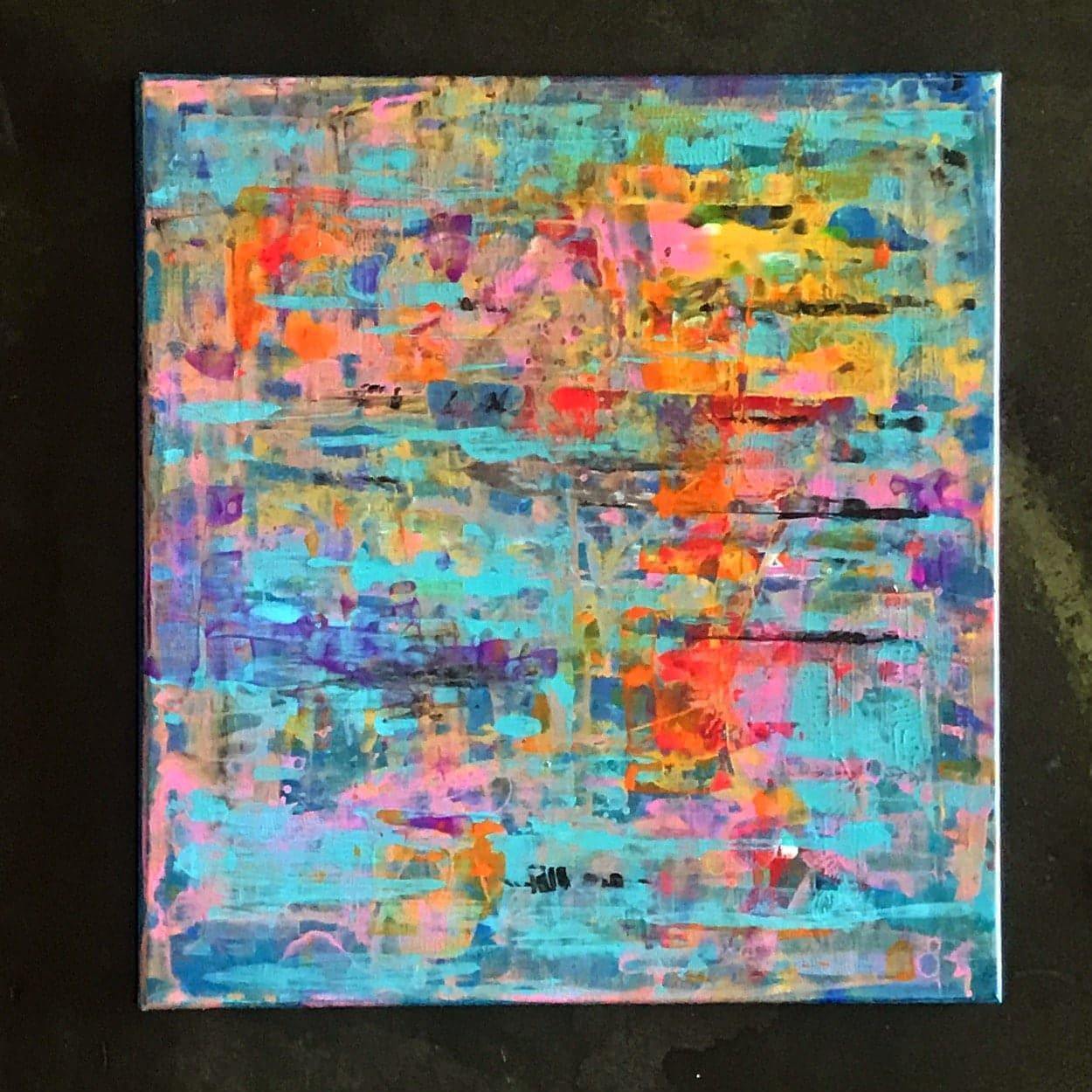 Good Vibes: Sunday, 20 X 20, crafted in Acrylic on canvas. This one-of-a-kind abstract painting complements refined interiors, layered collections, or luxury home offices.