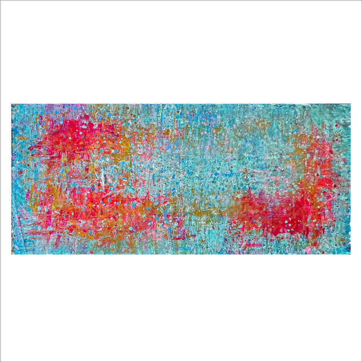 Good Vibes: Wild Flowers, 26 X 66, crafted in Acrylic on canvas. This one-of-a-kind abstract painting complements refined interiors, layered collections, or luxury home offices.