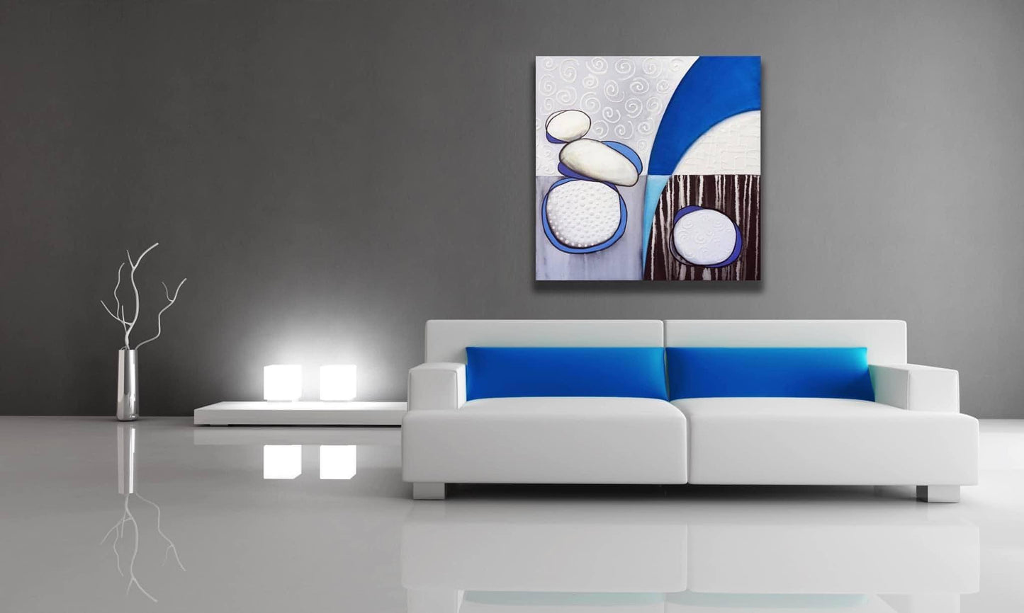 Inside Out, 30x30, crafted in Acrylic on canvas. This one-of-a-kind abstract painting complements refined interiors, layered collections, or luxury home offices.