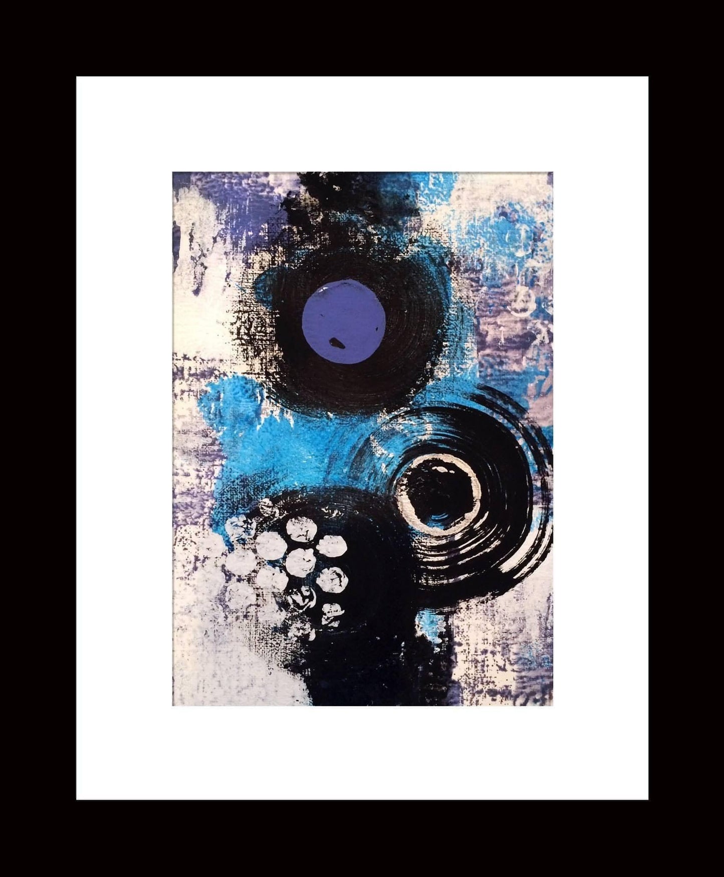 Modern No. 2 9.5 X 11.5 one-of-a-kind abstract painting, handmade using Acrylic on off-white linen paper. Beautiful in refined interiors, layered collections, or luxury home offices.