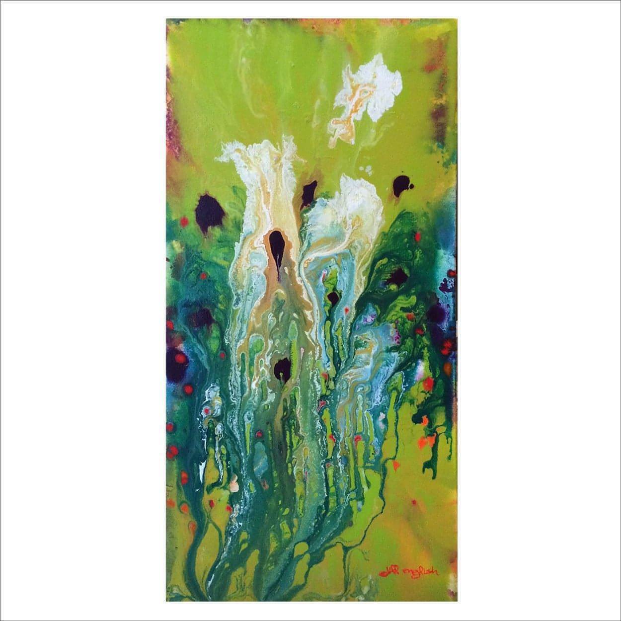 Perfect Day 12x24 one-of-a-kind abstract painting, handmade using Acrylic on canvas. Beautiful in refined interiors, layered collections, or luxury home offices.
