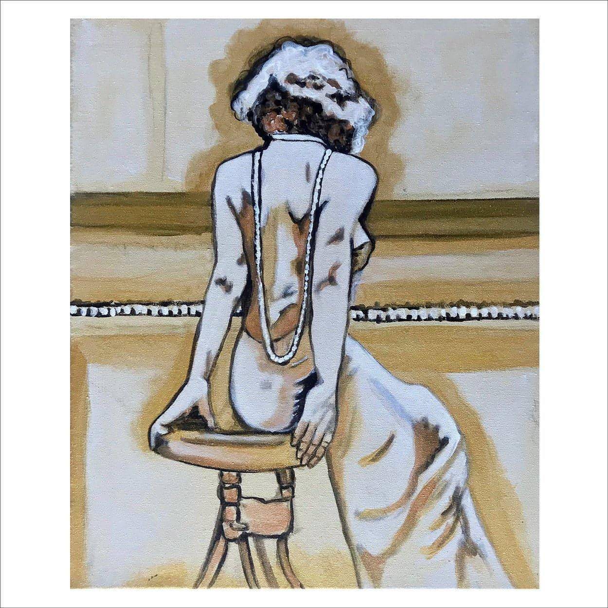 Piano No. 1: A one-of-a-kind abstract painting, 16 X 20, created in Acrylic on canvas. Perfect for refined interiors, layered collections, or luxury home offices.