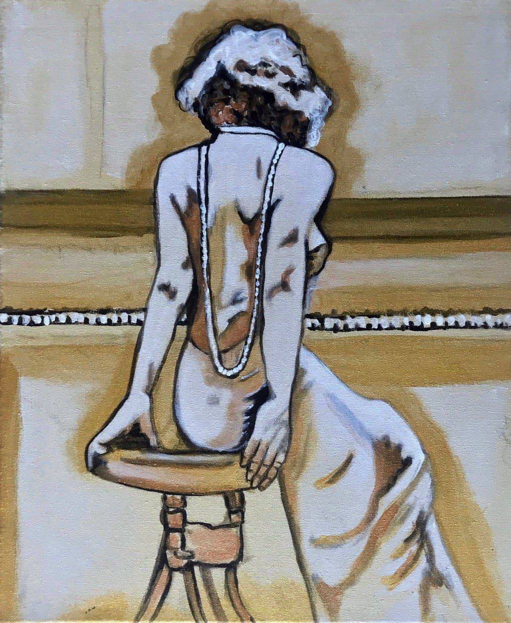 Piano No. 1, 16 X 20 one-of-a-kind abstract painting, handmade using Acrylic on canvas. Beautiful in refined interiors, layered collections, or luxury home offices.