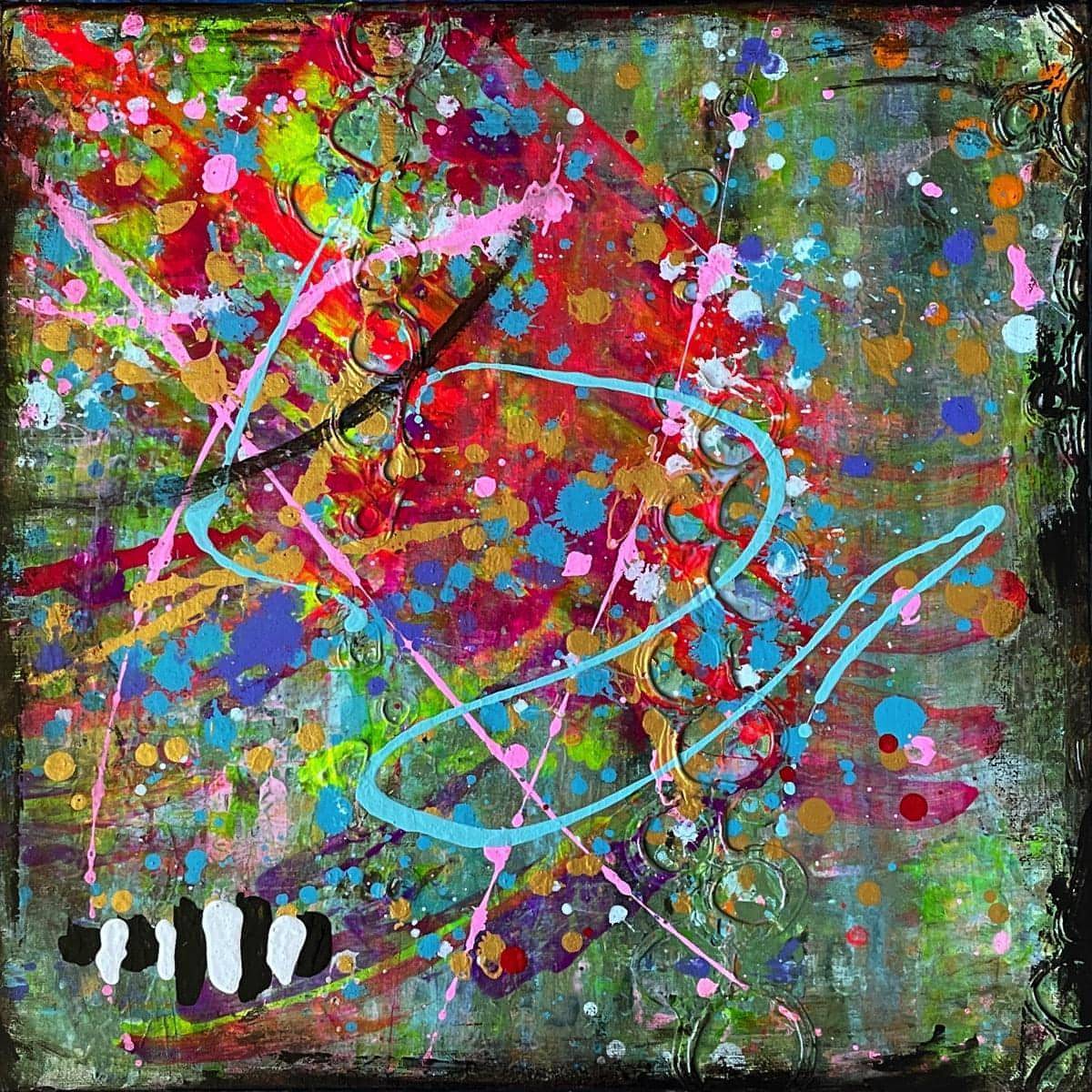 Reef Dive, SIX PANELS: 20 X 20 inches one-of-a-kind abstract painting, handmade using Acrylic on canvas. Beautiful in refined interiors, layered collections, or luxury home offices.