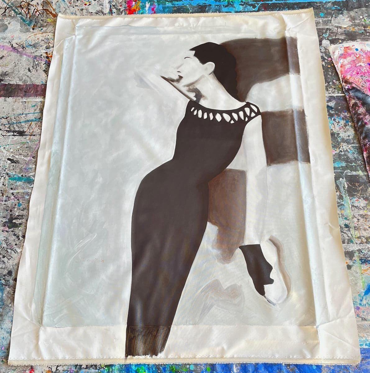 Something Fashionable, Original one-of-a-kind abstract painting, 36X48, created with Acrylic on canvas. Adds depth to refined interiors, layered collections, or luxury home offices.