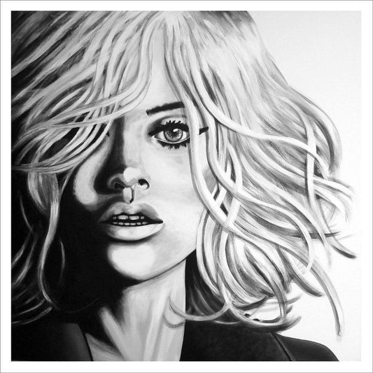 The Groupie, 36x36, crafted in Acrylic on canvas. This one-of-a-kind abstract painting complements refined interiors, layered collections, or luxury home offices.