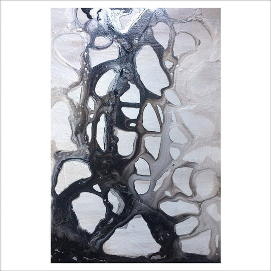 Vivid Dreams No. 7: A one-of-a-kind abstract painting, 16x24, created in Acrylic on masonite. Perfect for refined interiors, layered collections, or luxury home offices.