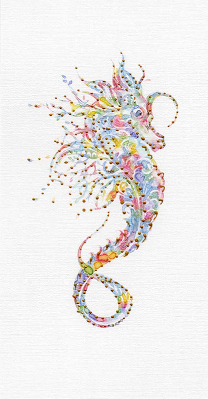 Colorful Seahorse: Coastal Watercolors 1 (5.75 X 11 inches)