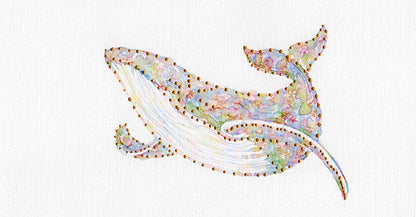 Colorful Whale: Coastal Watercolors 2 (11 X 5.75  inches)